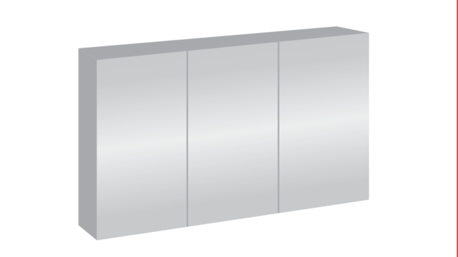 Spiegelkast 120cm Creavit Sally Aluminium INOX 120x70cm Spiegelkast 120cm Creavit Sally Aluminium INOX 120x70cm