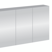 Spiegelkast 100cm Creavit Sally Aluminium INOX 100x70cm