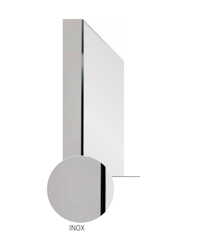 Spiegelkast 100cm Creavit Sally Aluminium INOX 100x70cm