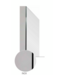 Spiegelkast 100cm Creavit Sally Aluminium INOX 100x70cm