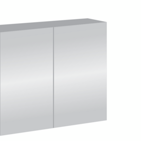 Spiegelkast 80cm Creavit Sally Aluminium INOX 80x70cm