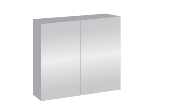 Spiegelkast 80cm Creavit Sally Aluminium INOX 80x70cm