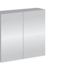 Spiegelkast 60cm Creavit Sally Aluminium INOX 60x70cm