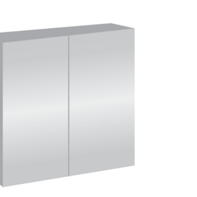 Spiegelkast 60cm Creavit Sally Aluminium INOX 60x70cm