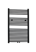Sanipro Handdoekradiator 120x60cm Lydia Mat Zwart 773Watt Designradiator Mat Zwart - Wit Grafiet Midden aansluiting