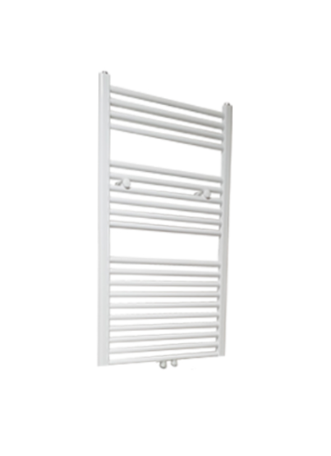 Sanipro Handdoekradiator 120x60cm Lydia Mat Zwart 773Watt Designradiator Mat Zwart - Wit Grafiet Midden aansluiting