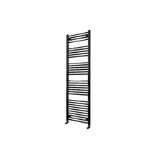 Sanipro Handdoekradiator 180x60cm Lydia Mat Zwart 996Watt Designradiator Mat Zwart - Wit Grafiet Midden aansluiting