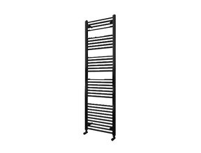Sanipro Handdoekradiator 180x60cm Lydia Mat Zwart 996Watt Designradiator Mat Zwart - Wit Grafiet Midden aansluiting