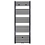 BELRAD Aloni Girne Handdoekradiator 160x60 cm Zwart 828Watt Links Rechts Aansluiting Designradiator