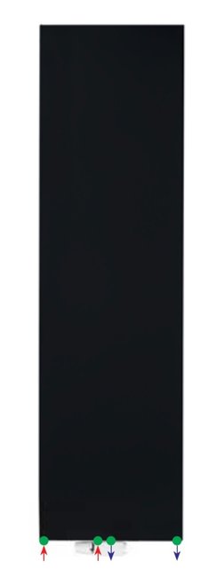 Stelrad Vertex Plan Vatical Paneelradiator Vlak Zwart Mat 1800x500 1845Watt onderaansluting