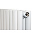 BELRAD Designradiator Ovaal Verticaal Wit Dubbel 180x47cm 16400Watt Belrad Midden / Hoek aansuiting Omkeerbaar