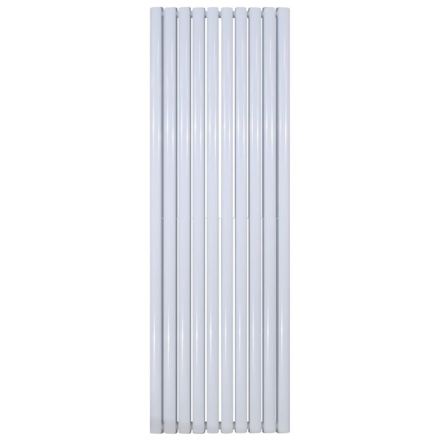 Designradiator Ovaal Verticaal Wit Dubbel 180x47cm 16400Watt Belrad Midden / Hoek aansuiting Omkeerbaar