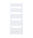 Aloni Girne Designradiator Handdoekradiator 180x60cm 944Watt Mat Wit Midden onderaansluiting