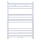 Aloni Girne Designradiator Handdoekradiator 100x60cm 496Watt Glans Wit Midden onderaansluiting