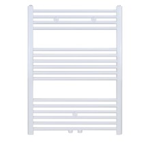 Aloni Girne Designradiator Handdoekradiator 100x60cm 496Watt Glans Wit Midden onderaansluiting