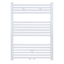 Aloni Girne Designradiator Handdoekradiator 100x60cm 496Watt Glans Wit Midden onderaansluiting
