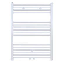 Aloni Girne Designradiator Handdoekradiator 100x60cm 496Watt Glans Wit Midden onderaansluiting