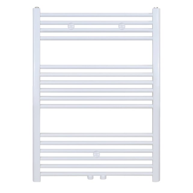 Aloni Girne Designradiator Handdoekradiator 100x60cm 496Watt Glans Wit Midden onderaansluiting