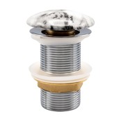 Afvoerplug Wit marmerlook Clickwaste Push-Up  Creavit Marmerlook Kermisch 5/4 zonder overloop Afvoerplug Wit marmerlook Clickwaste Push-Up  Creavit Marmerlook Kermisch 5/4 zonder overloop