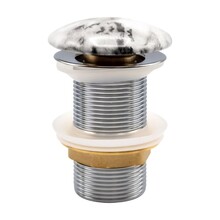 Afvoerplug Wit marmerlook Clickwaste Push-Up  Creavit Marmerlook Kermisch 5/4 zonder overloop