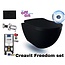 CREAVIT Hangtoiletset Mat Zwart met Bidet Toiletset Randloos Creavit Freedom met GP5003 + Drukplaat + WC bril Softclose