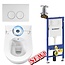 GEBERIT Compleet toiletset Geberit UP100 met Randloos bidet Hangtoilet Creavit Aloni Wit incl. Softclose toiletbril