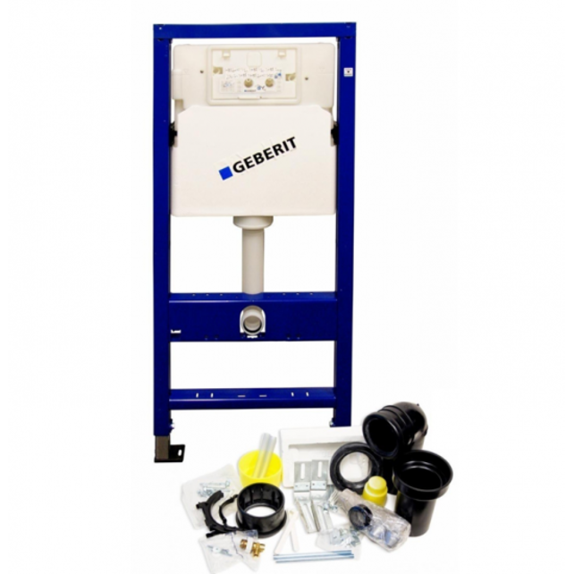 Compleet toiletset Geberit UP100 met Randloos bidet Hangtoilet Creavit Aloni Wit incl. Softclose toiletbril