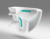 Compleet toiletset Geberit UP100 met Randloos Hangtoilet Creavit Aloni Wit incl. Softclose toiletbril