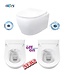 Compleet toiletset Geberit UP100 met Randloos Hangtoilet Creavit Aloni Wit incl. Softclose toiletbril