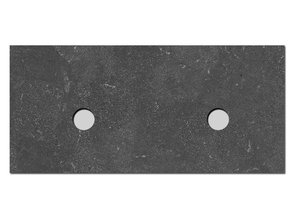 Wastafelblad Natuursteen 120x47x3 cm Toppaneel voorzien van 2 afvoergaten