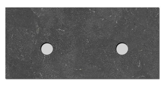 Wastafelblad Natuursteen 120x47x3 cm Toppaneelvoorzien van 2 afvoergaten 120x47x3 cm