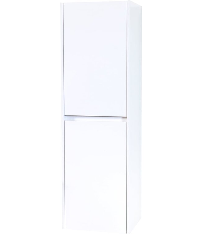 Creavit Aloni Badkamermeubel Hayat 60cm Wit Hoogglans met Mineraal marmer Wastafel 2 lades Greeploos 60x52x46 cm