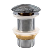 Afvoerplug Cobalt marmerlook Clickwaste Push-Up Creavit Marmerlook Keramisch 5/4 zonder overloop