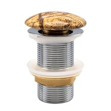 Afvoerplug Bruin marmerlook Clickwaste Push-Up Creavit Marmerlook Keramisch 5/4 zonder overloop