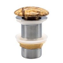 Afvoerplug Bruin marmerlook Clickwaste Push-Up Creavit Marmerlook Keramisch 5/4 zonder overloop