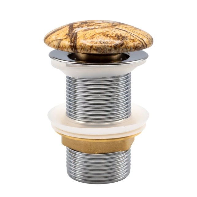 Afvoerplug Bruin marmerlook Clickwaste Push-Up Creavit Marmerlook Keramisch 5/4 zonder overloop