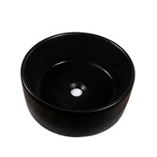 SaniPro Salerno Waskom Mat Zwart Opbouw Rond 40x40x15cm Keramiek zonder overloop