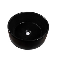 SaniPro Salerno Waskom Mat Zwart Opbouw Rond 40x40x15cm Keramiek zonder overloop