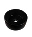 SaniPro Salerno Waskom Mat Zwart Opbouw Rond 40x40x15cm Keramiek zonder overloop