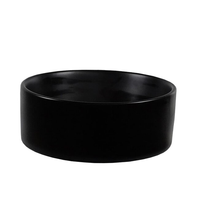 SaniPro Salerno Waskom Mat Zwart Opbouw Rond 40x40x15cm Keramiek zonder overloop