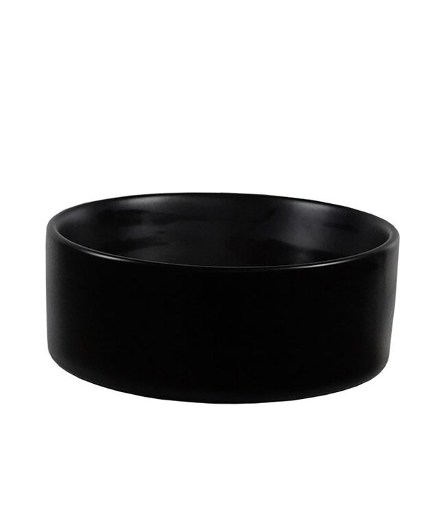 SaniPro Salerno Waskom Mat Zwart Opbouw Rond 40x40x15cm Keramiek zonder overloop