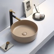 Waskom minerva mat antraciet rond 39x12cm keramiek incl bijpassend click waste Waskom minerva mat antraciet rond 39x12cm keramiek incl bijpassend click waste
