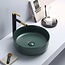 SaniPRO SaniPro Waskom Mat Jade Groen rond 39x12cm keramiek incl. bijpassend click-waste