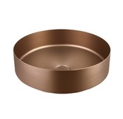 RVS Waskom Victoria Brons Geborsteld Rond 40x12,5cm Staal incl bijpassend click waste RVS Waskom Victoria Brons Geborsteld Rond 40x12,5cm Staal incl bijpassend click waste