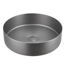 RVS Waskom Victoria Gunmetal Geborsteld Rond 40x12,5cm Staal incl bijpassend click waste