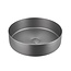 SANI-SUPPLY RVS Waskom Victoria Gunmetal Geborsteld Rond 40x12,5cm Staal incl bijpassend click waste