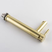 Wastafelkraan Hoog Geborsteld Goud Opbouw Mengkraan Rond  1 Greeps Wastafelkraan Hoog Geborsteld Goud Opbouw Mengkraan Rond  1 Greeps