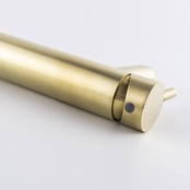 Wastafelkraan Hoog Geborsteld Goud Opbouw Mengkraan Rond  1 Greeps Wastafelkraan Hoog Geborsteld Goud Opbouw Mengkraan Rond  1 Greeps