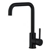 SaniPro Keukenkraan Donna Lux Mengkraan Rond Mat Zwart 1 Greeps Draaibaar Uitloop