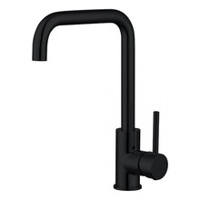 SaniPro Keukenkraan Donna Lux Mengkraan Rond Mat Zwart 1 Greeps Draaibaar Uitloop